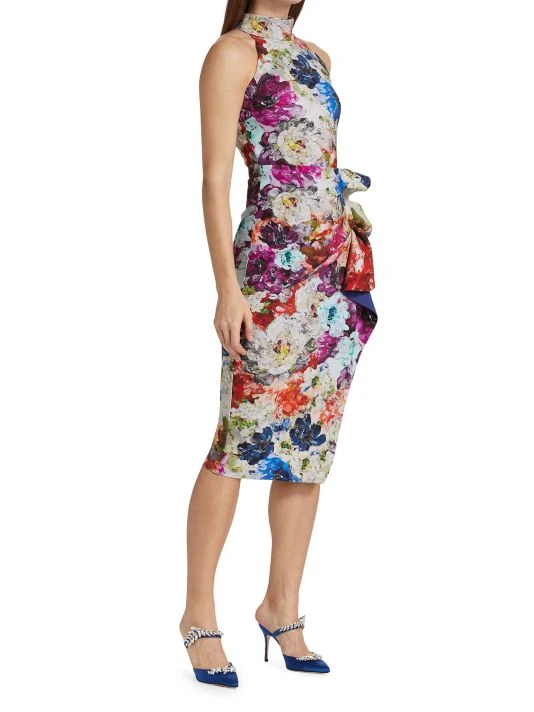Chiara Boni La Petite Robe Draped Painterly Floral Dress 6 Chiara Boni La Petite Robe Draped Painterly Floral Dress - Image 4