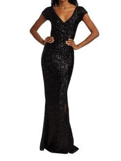 Chiara Boni La Petite Robe Suyai Sequin Cap Sleeve Gown -Chiara Boni La Petite Robe Sales Shop unnamed file 691