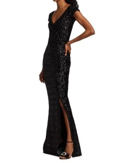 Chiara Boni La Petite Robe Suyai Sequin Cap Sleeve Gown -Chiara Boni La Petite Robe Sales Shop unnamed file 692