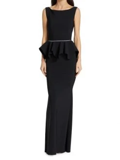 Chiara Boni La Petite Robe Eden Peplum Gown -Chiara Boni La Petite Robe Sales Shop unnamed file 705