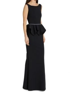 Chiara Boni La Petite Robe Eden Peplum Gown -Chiara Boni La Petite Robe Sales Shop unnamed file 706