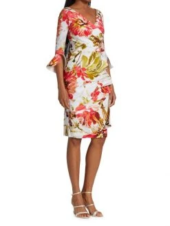 Chiara Boni La Petite Robe Triana Gathered Floral Midi Dress -Chiara Boni La Petite Robe Sales Shop unnamed file 720