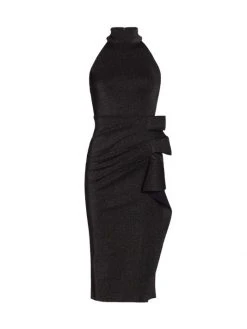 Chiara Boni La Petite Robe Shimmer Halterneck Sheath Dress