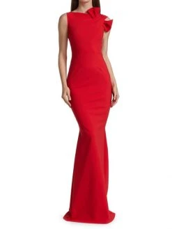 Chiara Boni La Petite Robe Sondra Bow-Embellished Gown -Chiara Boni La Petite Robe Sales Shop unnamed file 773