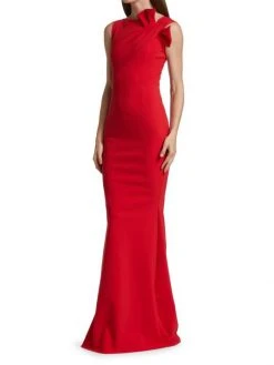 Chiara Boni La Petite Robe Sondra Bow-Embellished Gown -Chiara Boni La Petite Robe Sales Shop unnamed file 775