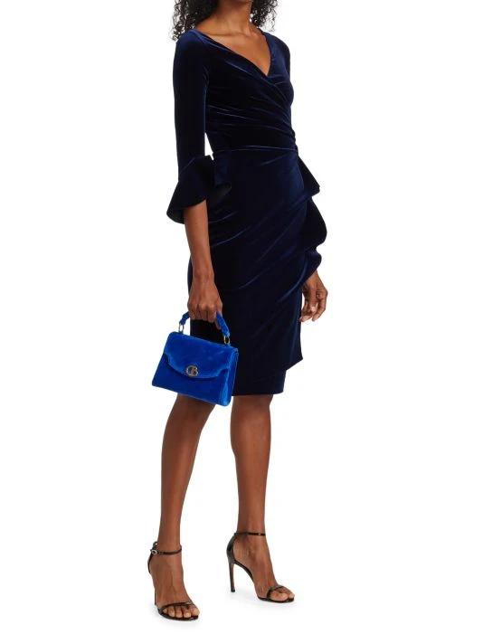 Chiara Boni La Petite Robe Triana Velvet Wrap Dress 6 Chiara Boni La Petite Robe Triana Velvet Wrap Dress - Image 4