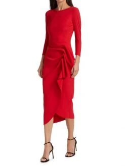 Chiara Boni La Petite Robe Gathered Side Midi-Dress 10 Chiara Boni La Petite Robe Gathered Side Midi-Dress -Chiara Boni La Petite Robe Sales Shop unnamed file 796