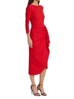 Chiara Boni La Petite Robe Gathered Side Midi-Dress 12 Chiara Boni La Petite Robe Gathered Side Midi-Dress -Chiara Boni La Petite Robe Sales Shop unnamed file 798