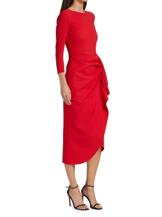Chiara Boni La Petite Robe Gathered Side Midi-Dress 6 Chiara Boni La Petite Robe Gathered Side Midi-Dress - Image 4