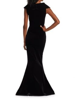 Chiara Boni La Petite Robe Velvet V-Neck Gown -Chiara Boni La Petite Robe Sales Shop unnamed file 806