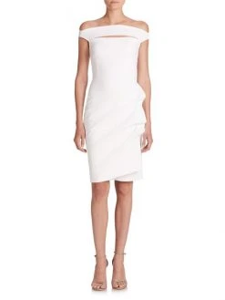 Chiara Boni La Petite Robe Melania Short Off-The-Shoulder Dress Scarlet -Chiara Boni La Petite Robe Sales Shop unnamed file 836