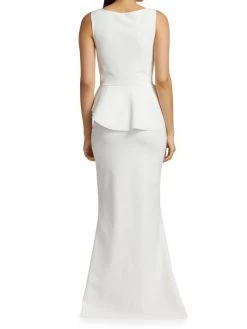 Chiara Boni La Petite Robe Morny Rosette Peplum Gown -Chiara Boni La Petite Robe Sales Shop unnamed file 850