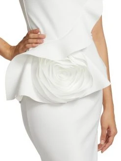 Chiara Boni La Petite Robe Morny Rosette Peplum Gown -Chiara Boni La Petite Robe Sales Shop unnamed file 851