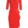 Chiara Boni La Petite Robe Florian Side Ruffle Dress Red 1 Chiara Boni La Petite Robe Florian Side Ruffle Dress Red -Chiara Boni La Petite Robe Sales Shop unnamed file 868