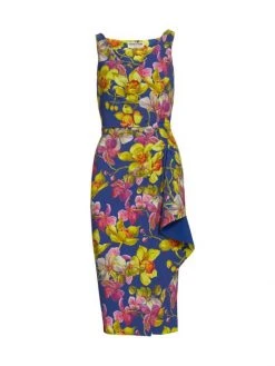 Chiara Boni La Petite Robe Kloty Printed Drape Dress