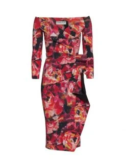 Chiara Boni La Petite Robe Silveria Printed Off-The-Shoulder Dress