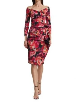 Chiara Boni La Petite Robe Silveria Printed Off-The-Shoulder Dress -Chiara Boni La Petite Robe Sales Shop unnamed file 929