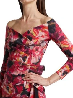 Chiara Boni La Petite Robe Silveria Printed Off-The-Shoulder Dress -Chiara Boni La Petite Robe Sales Shop unnamed file 932