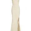 Chiara Boni La Petite Robe One-Shoulder Front-Slit Wrap Gown