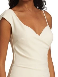 Chiara Boni La Petite Robe One-Shoulder Front-Slit Wrap Gown -Chiara Boni La Petite Robe Sales Shop unnamed file 972